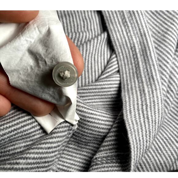 Calvin Klein - Mens Med - Liquid Touch Gray Striped Polo Cotton Shirt - Picture 10 of 10